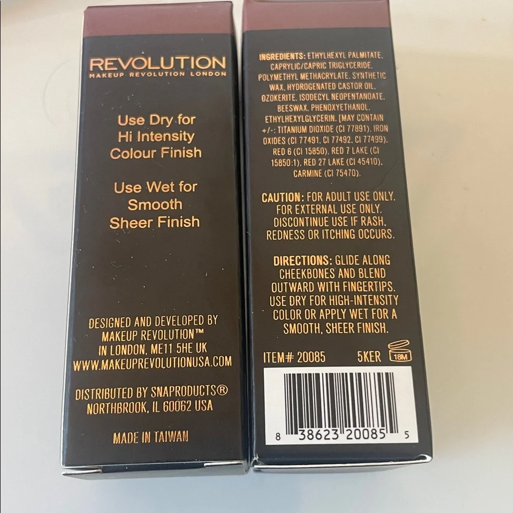 Revolution Makeup blush stick - Matte Malibu -  Bundle of 2